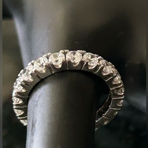 925 sterling silver eternity ring with CZ size 6,NWOT